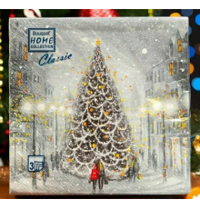 Салфетки бумажные 33*33 20шт 3-сл Новый год рисунок в ассортименте