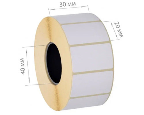 Термоэтикетка 30*20 1800 этикеток (кор72шт) купить в Новосибирске в Упакофф