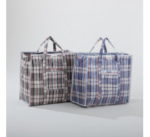 Сумка баул ПП 50*45+25 с молнией клетка 56 литров (уп12)