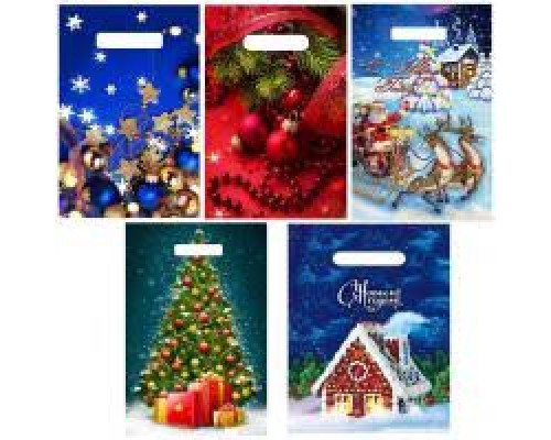 Пакет с вырубной ручкой 30*40 60мкм НГ В АССОРТИМЕНТЕ (25/1000) НеоПак купить в Новосибирске в Упакофф