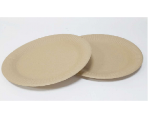Тарелка картонная 180мм h-14мм крафт (уп50/1000) купить в Новосибирске в Упакофф