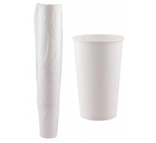 Стакан бумажный 400мл D90 БЕЛЫЙ (25/500)