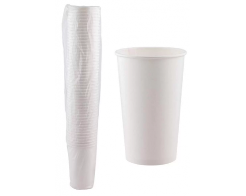 Стакан бумажный 400мл D90 БЕЛЫЙ (25/500) купить в Новосибирске в Упакофф