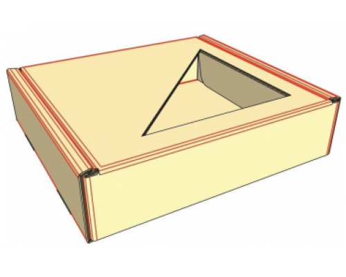 Коробка картонная самосборная 100*100*26мм с окном СП НСК купить в Новосибирске в Упакофф