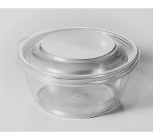 Контейнер К-144 500мл миска ДНО+КРЫШКА Протэк прозр