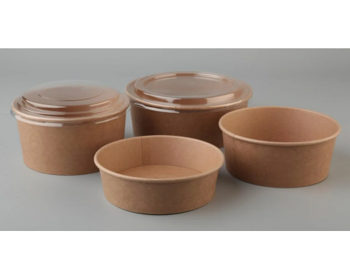 Контейнер "OSQ" Round Bowl 1000мл крафт/крафт c выпуклой крышкой купить в Новосибирске в Упакофф Контейнер "OSQ" Round Bowl 1000мл крафт/крафт c выпуклой крышкой купить в Новосибирске в Упакофф