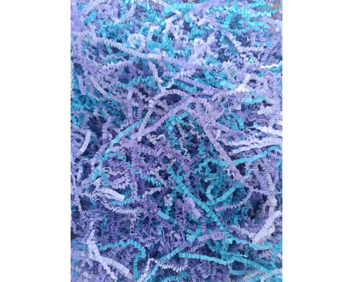 Бумажный наполнитель 50гр цветной микс Синий купить в Новосибирске в Упакофф