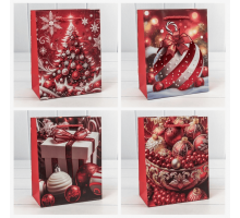 Пакет подарочный бумажный 41*30*10 НОВЫЙ ГОД НГ рисунок в ассортименте