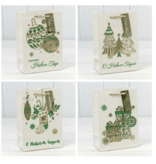 Пакет подарочный 20*14*8 НОВЫЙ ГОД НГ рисунок в ассортименте