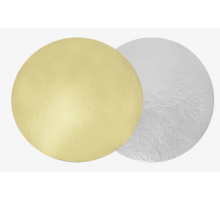 Подложка для торта 0,8 золото/серебро d260мм