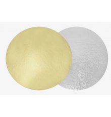 Подложка для торта 0,8 золото/серебро d260мм