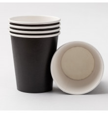 Стакан бумажный 350мл D90 280гр/м2 черный (уп1000шт)