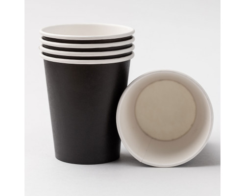Стакан бумажный 350мл D90 280гр/м2 черный (уп1000шт)
