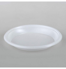 Тарелка пластиковая 165мм белая в упак 50шт