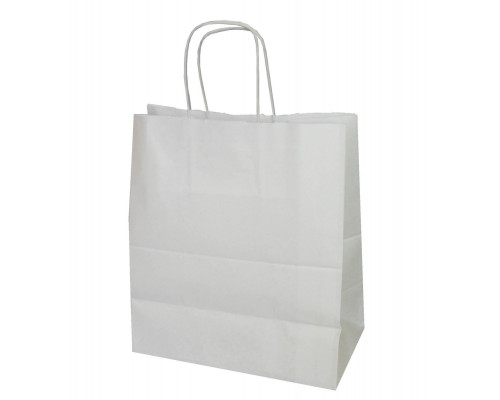 Пакет бумажный с круч. ручками 250*220*120 белый
