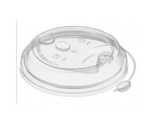 Крышка для стакана бум прозрач d-80мм с заглушкой 50/1000