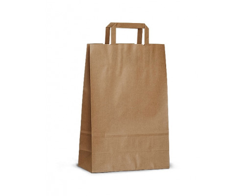 Пакет бумажный с плоскими ручками 450*350*150 крафт