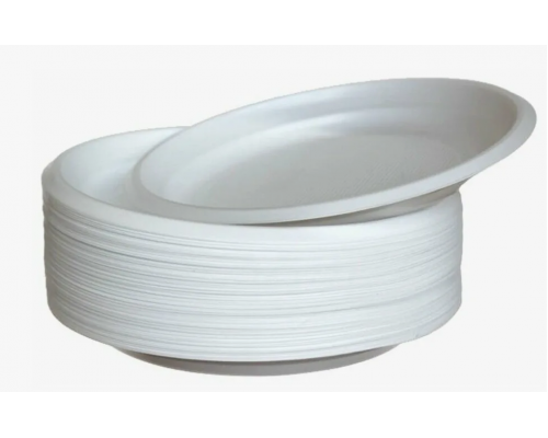 Тарелка пластиковая 165мм Стандарт белая 100шт (уп2000)