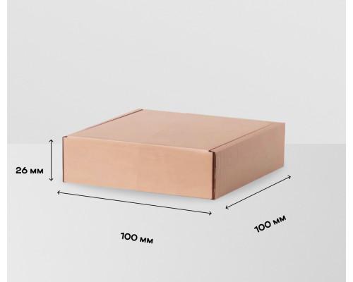 Коробка картонная самосборная 100*100*26мм СП ЧЛБ НСК
