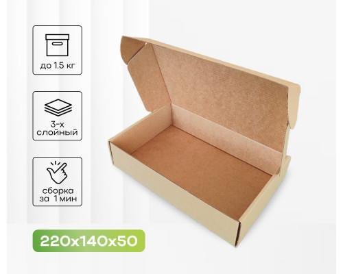 Коробка картонная самосборная 220*140*50мм СП ЧЛБ НСК