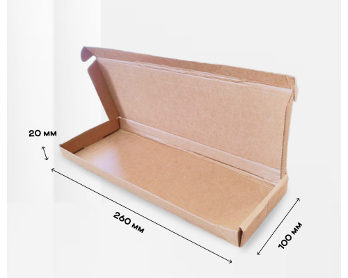 Коробка картонная самосборная 260*100*20мм СП УФА НСК