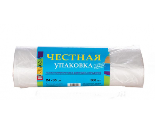 Мешок ПНД 24*35*8мк Честная упаковка 500шт рулон
