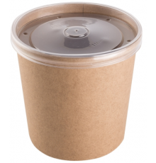 Контейнер ECO SOUP КРАФТ 500мл прозр крышка (уп45/кор540)