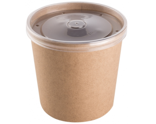 Контейнер ECO SOUP КРАФТ 500мл прозр крышка (уп45/кор540)