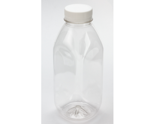 ПЭТ бутылка 1,0л горло 38мм + КРЫШКА комплект КВАДРАТ