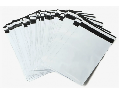 Пакет курьерский белый 345*500+60мм 50мкм без кармана (уп500шт)