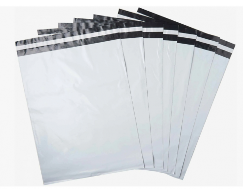 Пакет курьерский белый 120*240+50мм 50мкм без кармана (уп500шт)