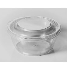 Контейнер К-144 500мл миска ДНО+КРЫШКА Протэк прозр