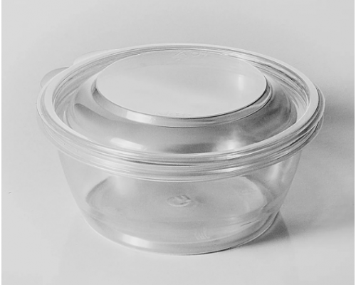 Контейнер К-144 500мл миска ДНО+КРЫШКА Протэк прозр