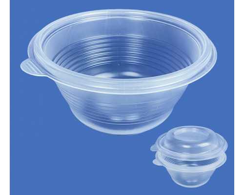 Миска ПР-МС 500мл 144мм ДНО+КРЫШКА Протэк прозрачн (кор540шт)