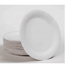Тарелка картонная 165мм белая (уп100/1000)
