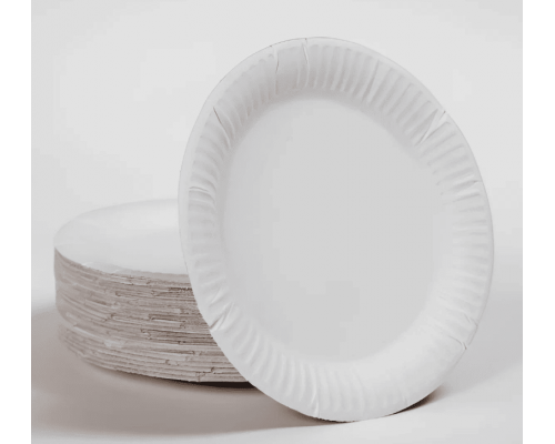 Тарелка картонная 165мм белая (уп100/1000)